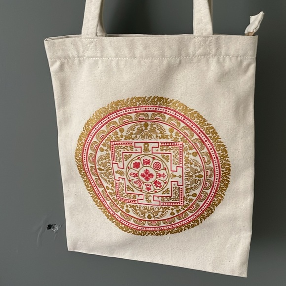 Cotton canvas tote bag with zipper - Picture 3 of 7